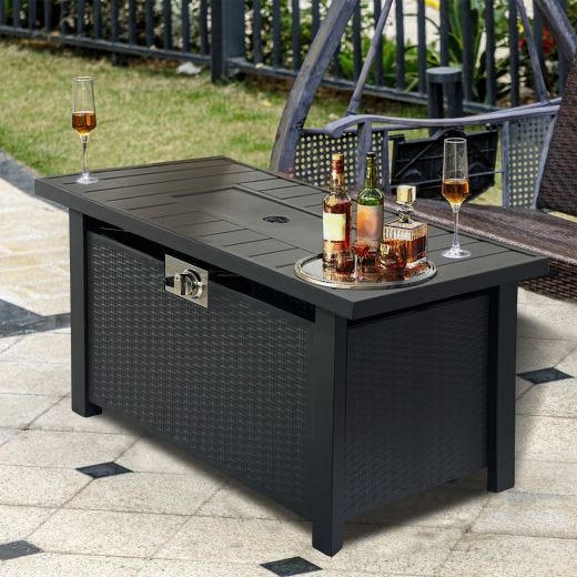 43" Rectangular Fire Pit Table