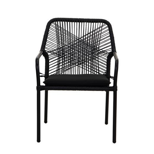 Sable Rope Dining Chair-Black