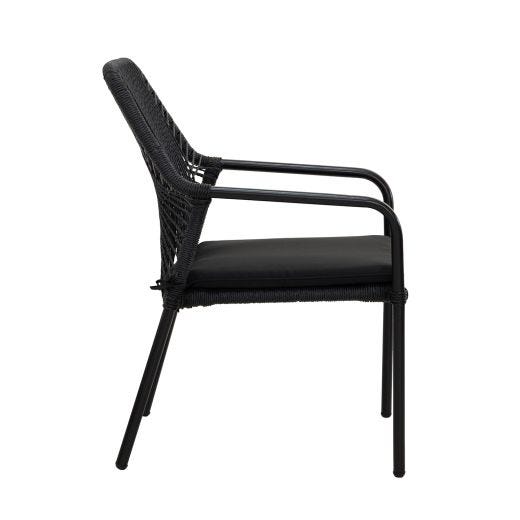 Sable Rope Dining Chair-Black