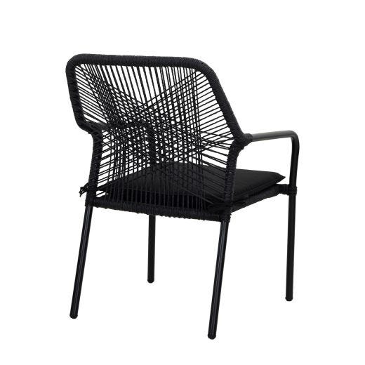 Sable Rope Dining Chair-Black