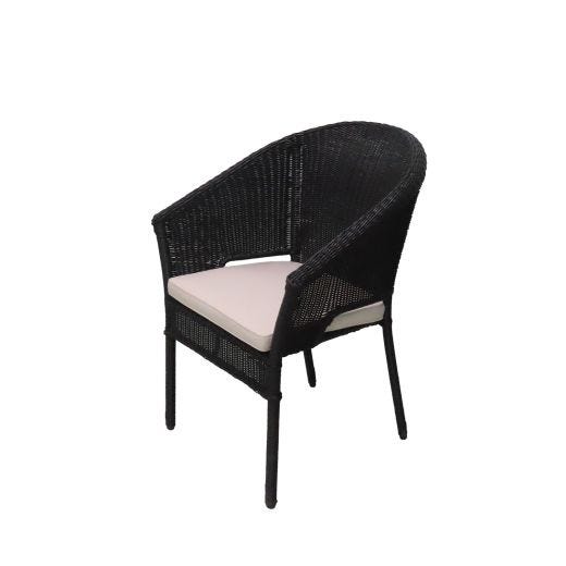 Gables Chair with Cushion-Black