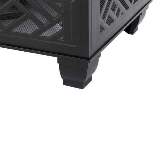 Square Wood Fire Pit 26"