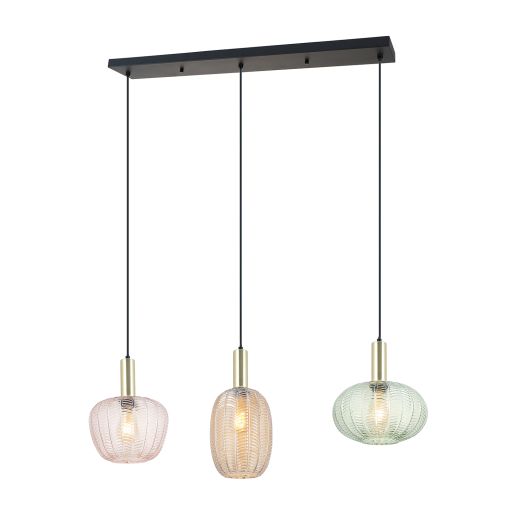 Boho Glass Trio Pendant Light
