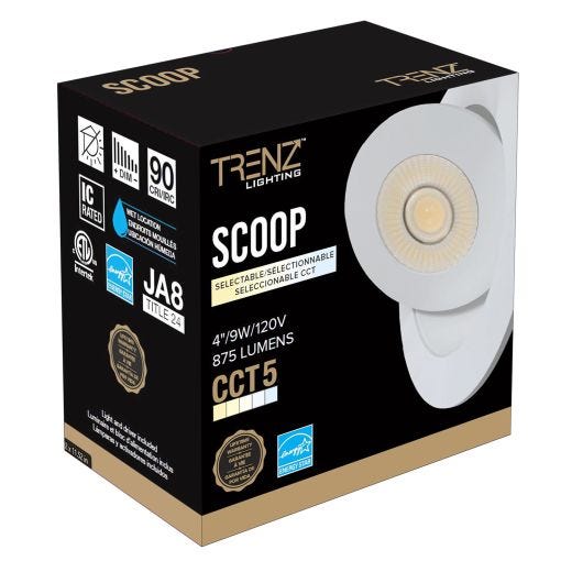 4" CCT Scoop Gimbal Light White