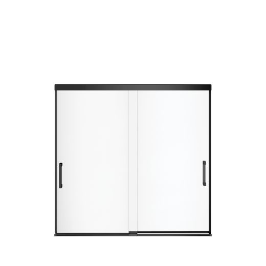 Incognito 57 51-54"x56-3/4" 8mm Bypass Tub Door Matte Black
