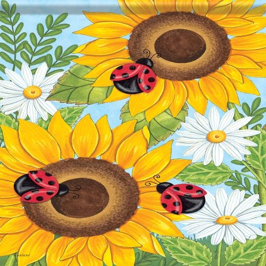 Drapeau Jardin Printemps Tournesols