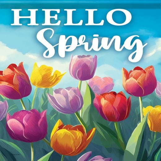 Spring Large Flag Spring Tulips
