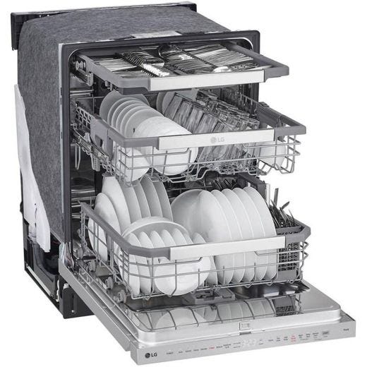 LG 24" Built-In Dishwasher Stainless Steel Tub & Third Rack