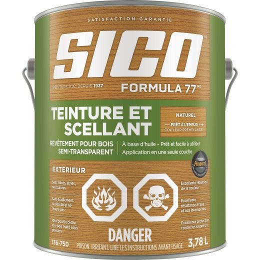 Formula77 Semi-Transparent Stain & Seal Natural 3.78L