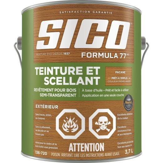 Formula77 Semi-Transparent Stain & Seal Pecan 3.78L