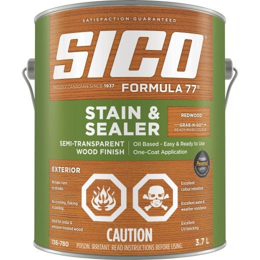 Formula77 Semi-Transparent Stain & Seal Redwood 3.78L