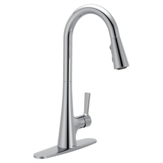 Mikah One Handle High Arc Pulldown Kitchen Faucet Chrome