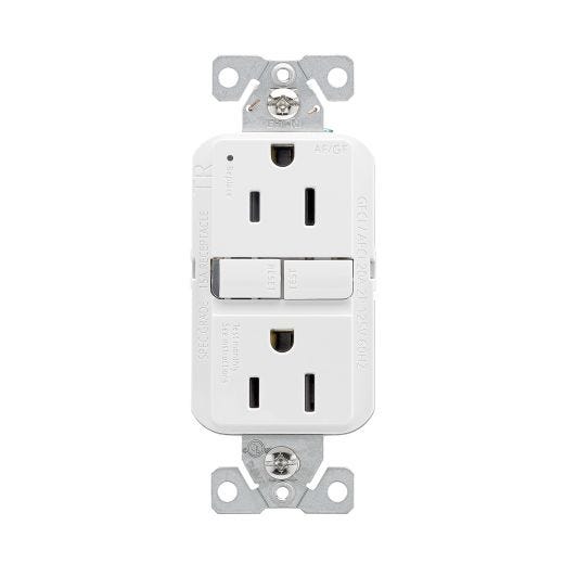 Eaton White 3-Wire GFCI 15A 125V Receptacle