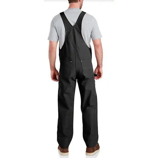 Relaxed Fit Duck Bib Overall Black-38x32