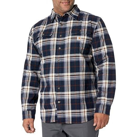 Loose Fit Heavyweight Flannel Longsleeve Shirt Oat Milk-M
