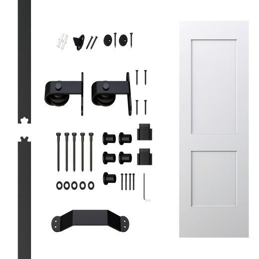 36" x 84" 2-Panel Primed Barn Door Kit