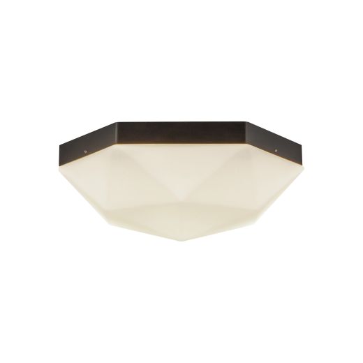 Krysta 12" Flush Mount-Matte Black