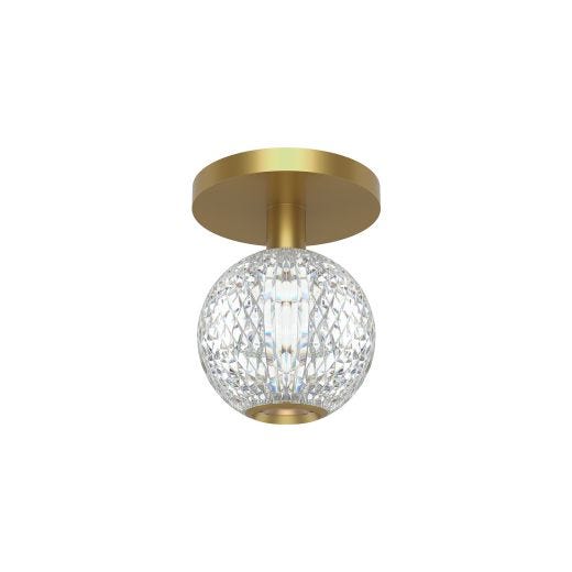 Marni 5" Flush Mount-Natural Brass