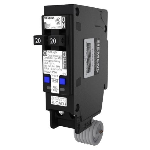 Siemens Twin Arc-Fault 120V 20A 1-Pole Circuit Breaker