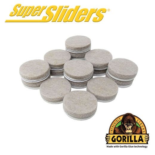 Super Sliders Gorilla Glue 1" Felt Pads