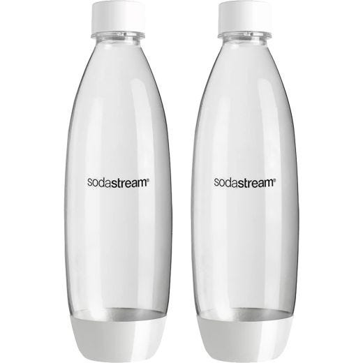 Sodastream Twinpack White Fuse Dishwasher Safe 1L