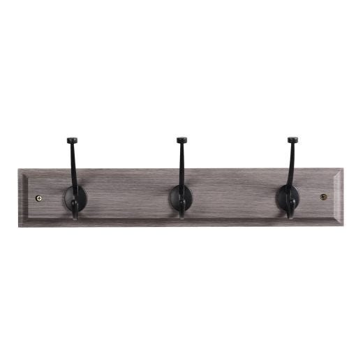 MDF Board with 3 Black Hooks