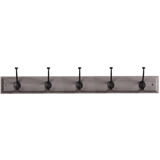 MDF Board with 5 Black Hooks