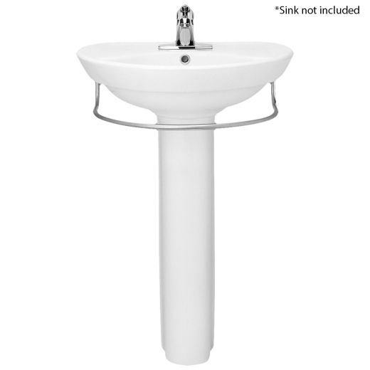 Vitreous china White Ravenna Pedestal Sink Leg