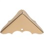 9/16" Bright Brass Solid Decorative Corner Brace-4/Pack