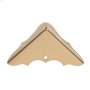 5/8" Bright Brass Solid Decorative Corner Brace-4/Pack
