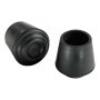 1" noir Embout de jambe antidérapant en plastique