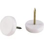 5/8" Plastic White Base Tack Glide