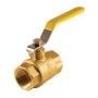 1" 600 PSI Threaded Two Piece Forged Brass Gas Ball Valve
