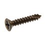 #9 x 1" Antique Brass Flat Head Hinge Screw