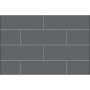 60" x 1-1/8" x 80-7/8" Panneau mural latéral gris Utile