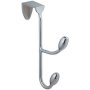 5.2\" Chrome Double Orbinni Over The Door Hook