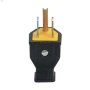 Black Spring Action Straight Blade Plug 15A 125V 2P\/3W