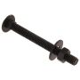 5/16" x 3" Black Gate Fastener Carriage Bolt-3/Pack