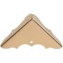 9/16" Bright Brass Solid Decorative Corner Brace-4/Pack