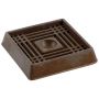 1-5/8" Brown Smooth Rubber Square Cup