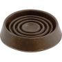 1-1/2" Brown Smooth Rubber Round Cup