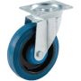 Dyna-tred 4" Blue Rubber Wheel Swivel Caster