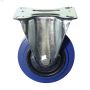 Dyna-tred 4\" Blue Rubber Wheel Rigid Caster