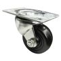 2-1/2" Black Soft Rubber Wheel Swivel Caster