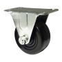 2" Black Soft Rubber Wheel Rigid Caster