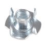 1/4-20 x 7/16" x 3/4" Zinc Plated Prong Tee Nut