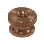 #8-32 Gold Brass Knurled Cap Nut-2/Pack