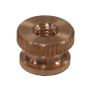 #10-32 Gold Brass Knurled Cap Nut-2/Pack