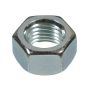 M4 x 0.7 Silver Zinc Plated Hex Nut-10/Pack