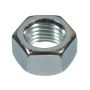 M10 x 1.5 Silver Zinc Plated Hex Nut-5/Pack
